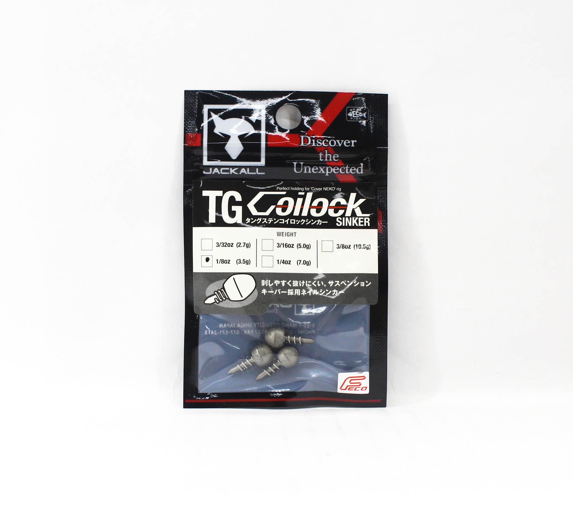 Jackall Tungsten Coilock Sinker 3 Per Pack Size 3.5 grams (9071)
Jackall Tungsten Coilock Sinker 3 Per Pack Size 3.5 grams (9071)