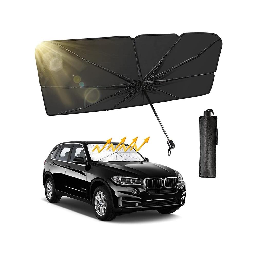 Foldable Car Windshield Sun Shade Umbrella with Rotatable Handle UV Protection & Heat Blocker Automotive Sunshade with Storage Pouch to Keep Vehicle
Foldable Car Windshield Sun Shade Umbrella with Rotatable Handle UV Protection & Heat Blocker Automotive Sunshade with Storage Pouch to Keep Vehicle