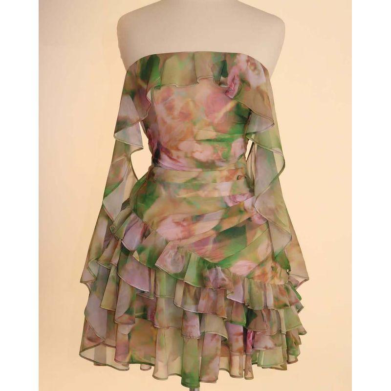 Western Style Fashion Chiffon Printing Tube Top Frill Dress Short dress Chiffon Printed Dress Picture Color L
Western Style Fashion Chiffon Printing Tube Top Frill Dress Short dress Chiffon Printed Dress Picture Color L