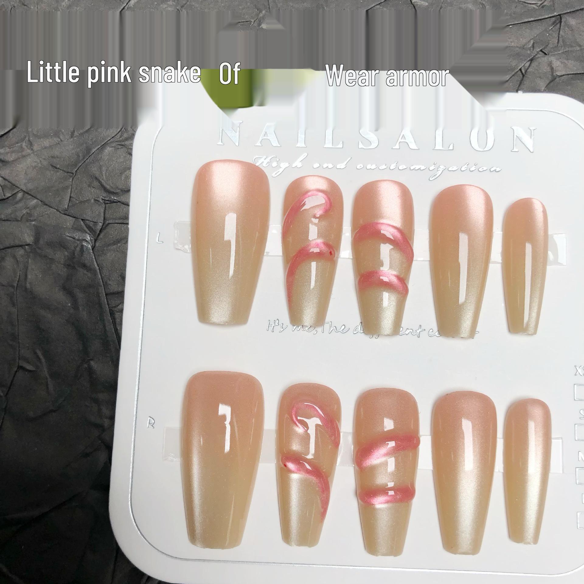 Pink Snake Cat Eye 3D Nail Art: Exquisite, Removable, Year of the Snake Wearable Nails
Pink Snake Cat Eye 3D Nail Art: Exquisite, Removable, Year of the Snake Wearable Nails