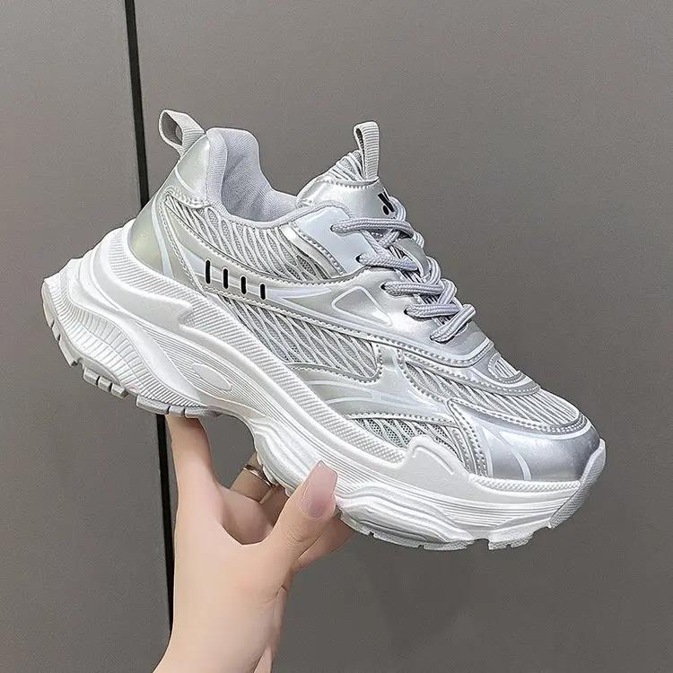 Женские модные кроссовки для тенниса на толстой подошве, спортивные кроссовки для женщин, весна-осень, сетчатые дышащие повседневные кроссовки, вулканизированная обувь 40
Женские модные кроссовки для тенниса на толстой подошве, спортивные кроссовки для женщин, весна-осень, сетчатые дышащие повседневные кроссовки, вулканизированная обувь 40