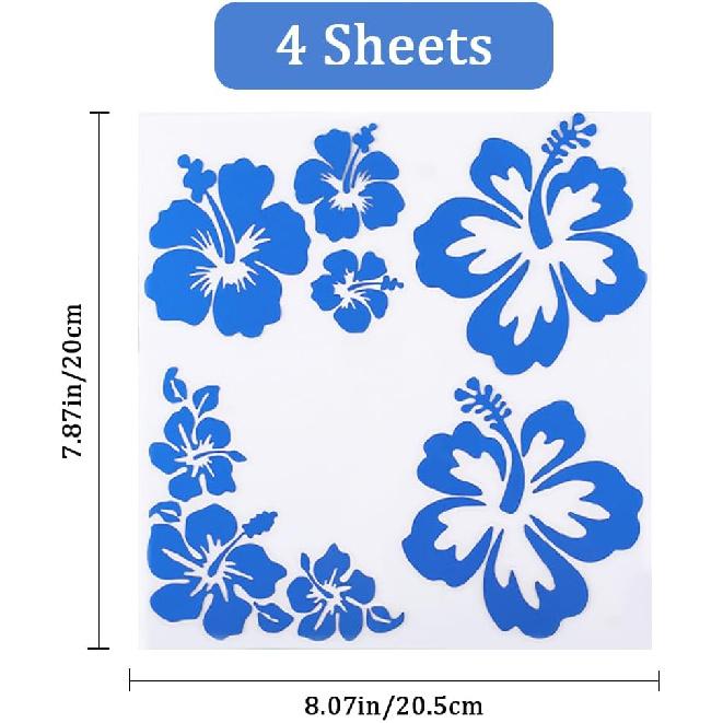 GORGECRAFT 4 Sheets Hibiscus Flower Car Sticker Hawaiian Stickers and Decals Blue Reflective Stickers Waterproof Vinyl Automotive Exterior Decor for
GORGECRAFT 4 Sheets Hibiscus Flower Car Sticker Hawaiian Stickers and Decals Blue Reflective Stickers Waterproof Vinyl Automotive Exterior Decor for