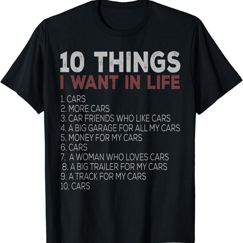 10 Things I Want In My Life Cars More car T Shirt 5XL різнокольоровий
10 Things I Want In My Life Cars More car T Shirt 5XL різнокольоровий