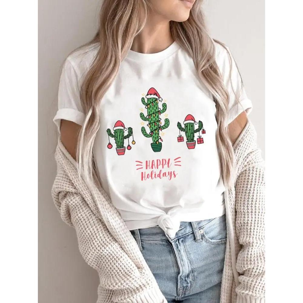 Watercolor Print Top Graphic Tee New Year T-shirts Women Holiday Clothing Merry Christmas Fashion Clothes 3XL
Watercolor Print Top Graphic Tee New Year T-shirts Women Holiday Clothing Merry Christmas Fashion Clothes 3XL