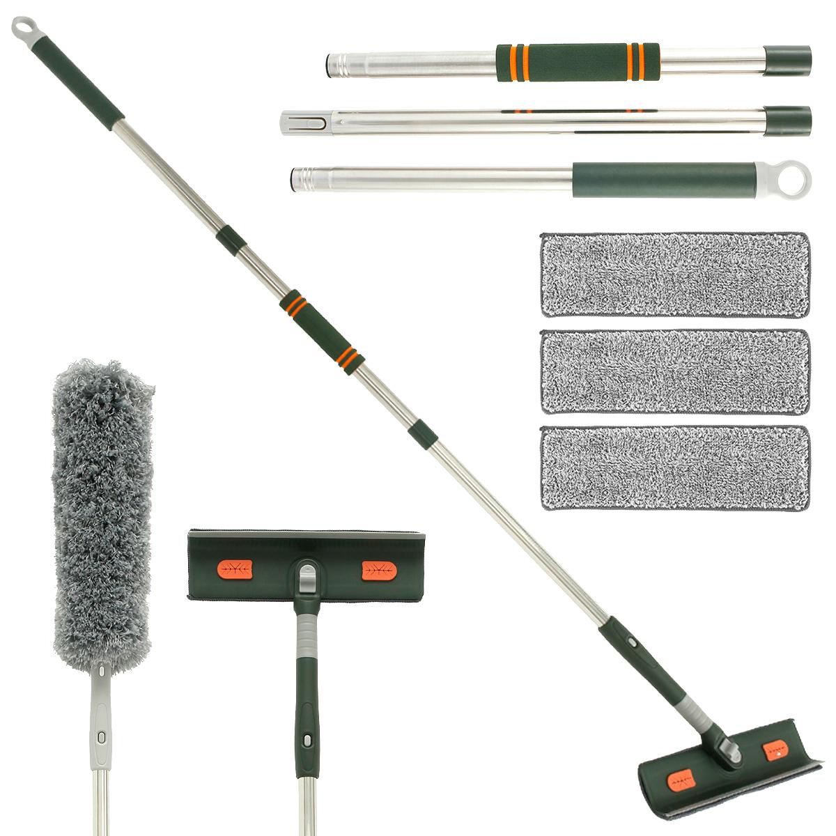 Многофункциональный скребок для мытья окон с удлинителем 57/89 дюймов, гибкая съемная щетка для мытья окон из микрофибры
Многофункциональный скребок для мытья окон с удлинителем 57/89 дюймов, гибкая съемная щетка для мытья окон из микрофибры