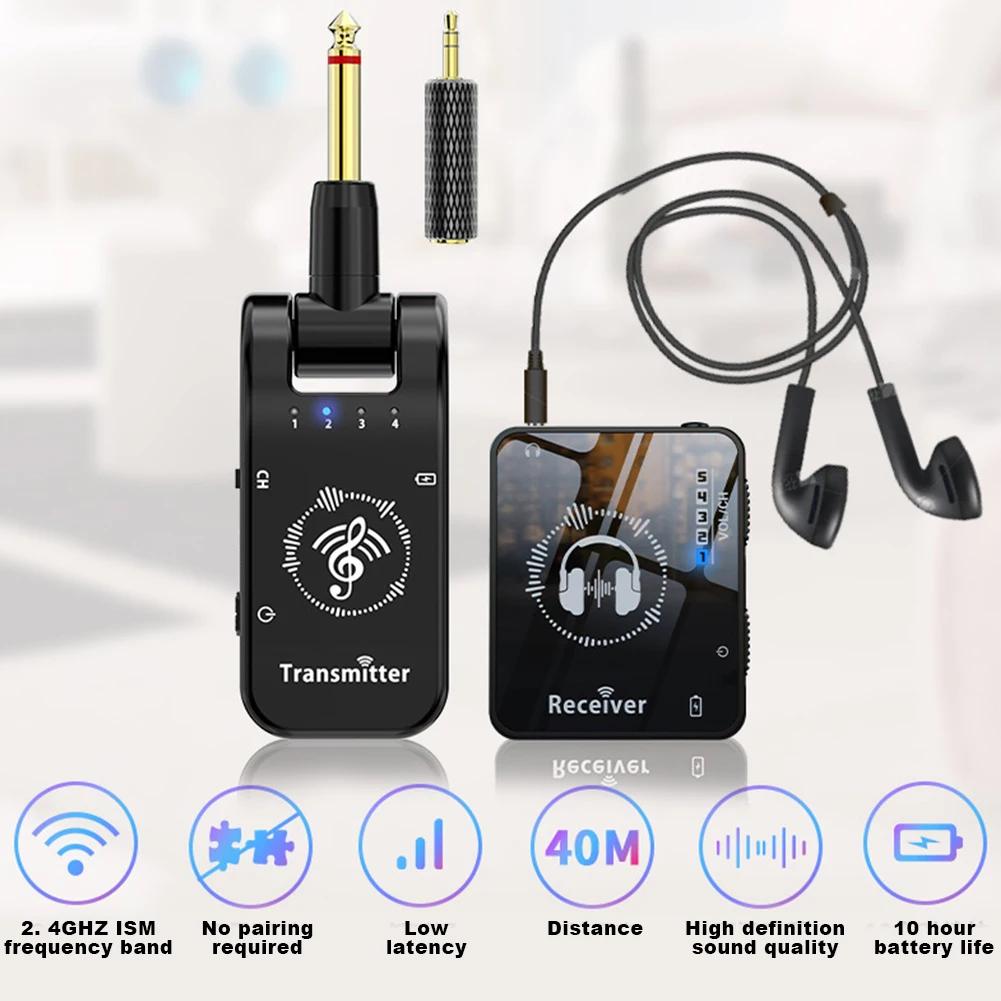 40M Wireless Transmitter Receiver in Ear Monitor System Rechargeable Wireless Earphone Monitor 10H Battery Life Universal Access чёрный
40M Wireless Transmitter Receiver in Ear Monitor System Rechargeable Wireless Earphone Monitor 10H Battery Life Universal Access чёрный