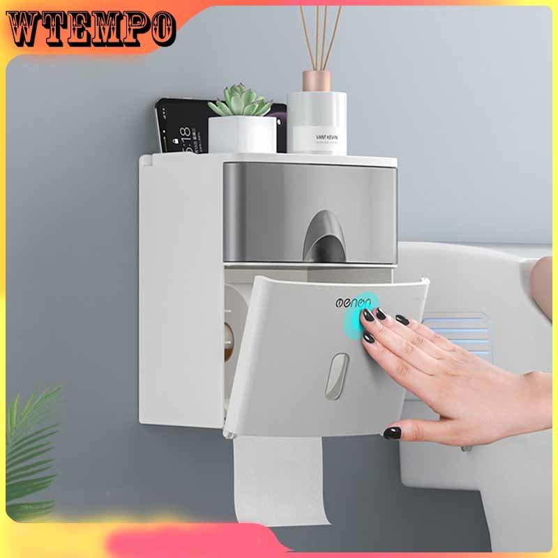 WTEMPO Держатель туалетной бумаги Водонепроницаемый ящик для хранения тканей Настенное крепление Туалетный рулон Органайзер для ванной комнаты Аксессуары Наборы
WTEMPO Держатель туалетной бумаги Водонепроницаемый ящик для хранения тканей Настенное крепление Туалетный рулон Органайзер для ванной комнаты Аксессуары Наборы