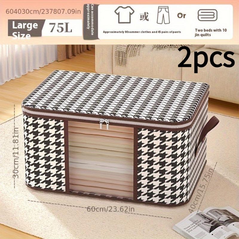 2pcs Extra Large Foldable Fabric Storage Boxes with Flip-Top Lids&Handles - 19.81gal/13.21gal Capacity,Durable Fabric Organizer
2pcs Extra Large Foldable Fabric Storage Boxes with Flip-Top Lids&Handles - 19.81gal/13.21gal Capacity,Durable Fabric Organizer