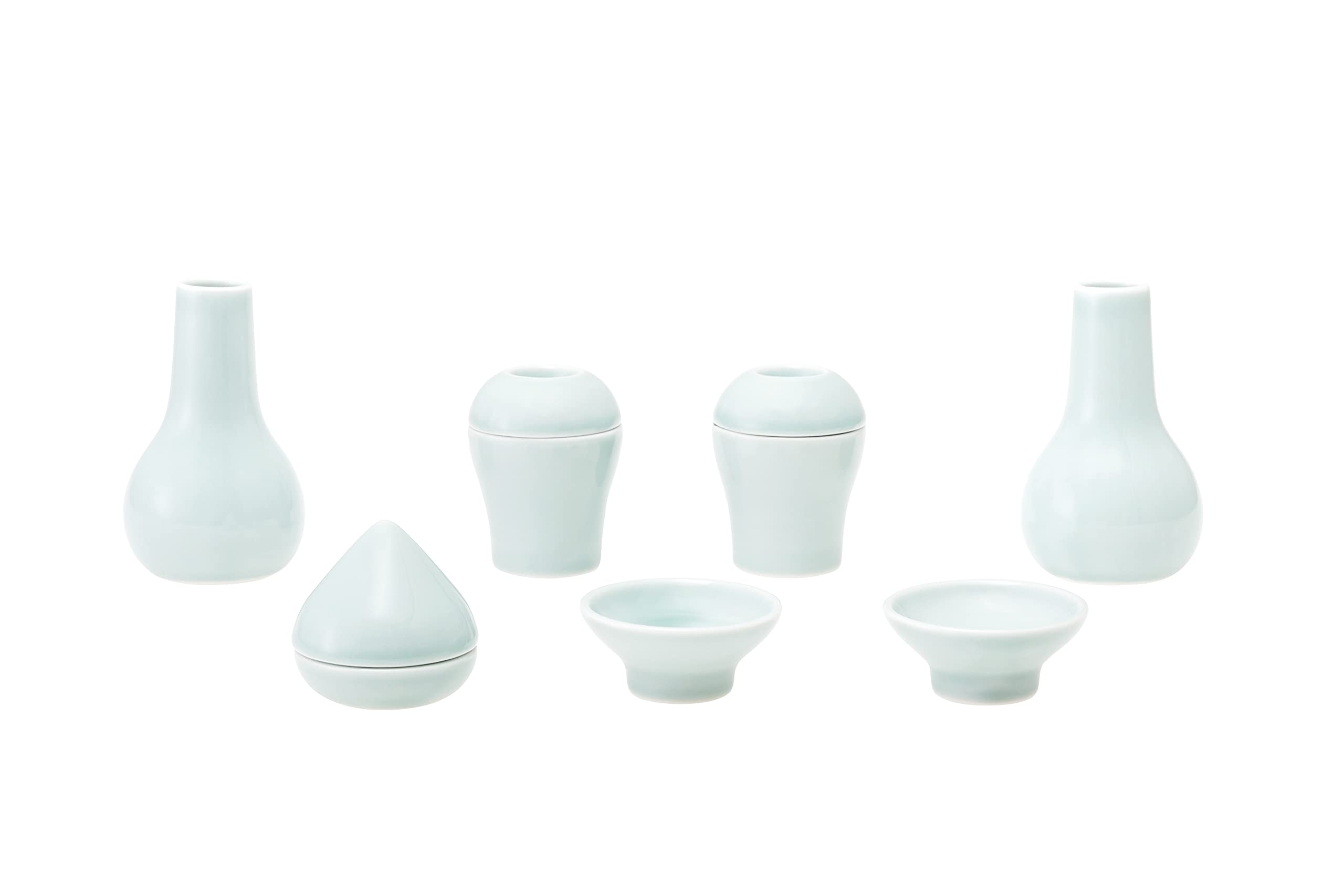 Shinto altar and ritual implements celadon Hasami for and sakaki set, Mikumari, porcelain, ware, offerings, worship, water, rice, salt, sake,
Shinto altar and ritual implements celadon Hasami for and sakaki set, Mikumari, porcelain, ware, offerings, worship, water, rice, salt, sake,