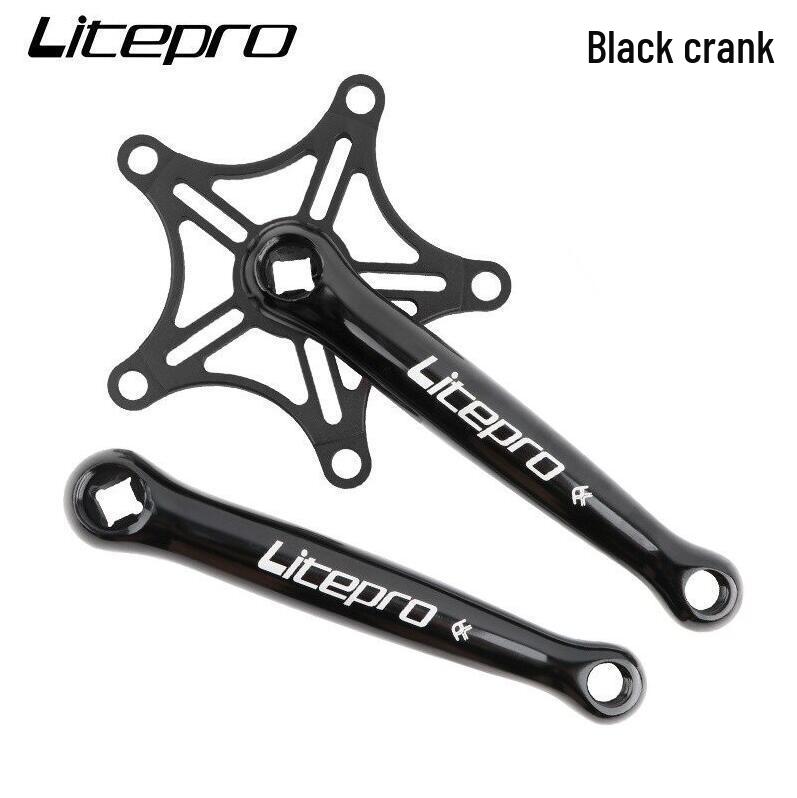 Litepro Aluminum Alloy Crankset for Brompton - Lightweight, Square Hole, BCD130mm чорний
Litepro Aluminum Alloy Crankset for Brompton - Lightweight, Square Hole, BCD130mm чорний