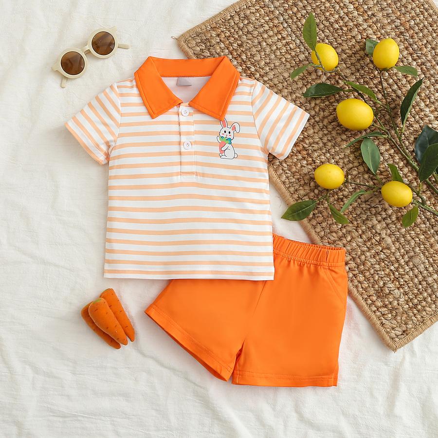 New Summer Infant Toddler Boys Casual Short Sleeve Striped Cartoon Rabbit Printed Top and Shorts Set 6-9M оранжевый
New Summer Infant Toddler Boys Casual Short Sleeve Striped Cartoon Rabbit Printed Top and Shorts Set 6-9M оранжевый