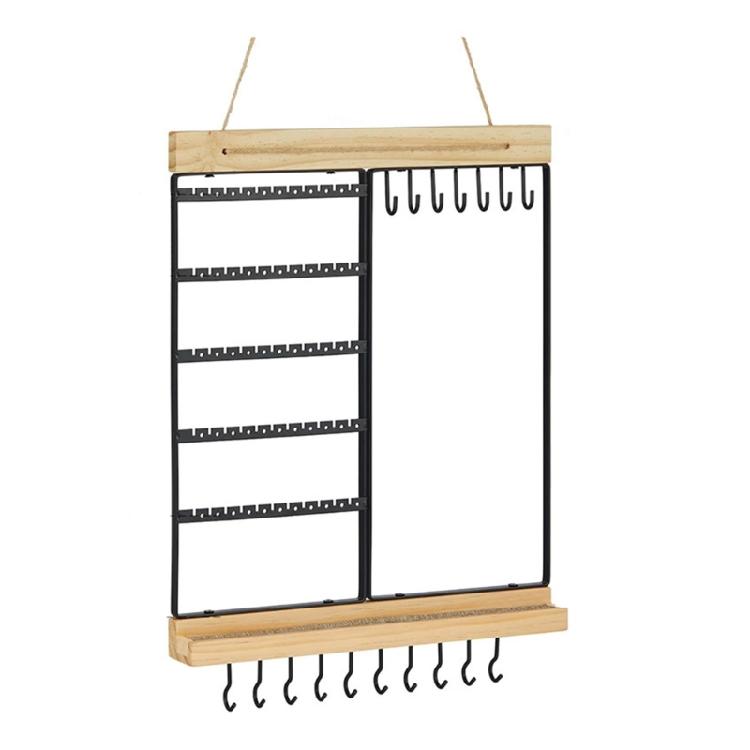 Space Efficient 2 Level Jewelry Showcase Combining Metal Strength And Wooden Charm Storage Organizers For Home Use 1
Space Efficient 2 Level Jewelry Showcase Combining Metal Strength And Wooden Charm Storage Organizers For Home Use 1