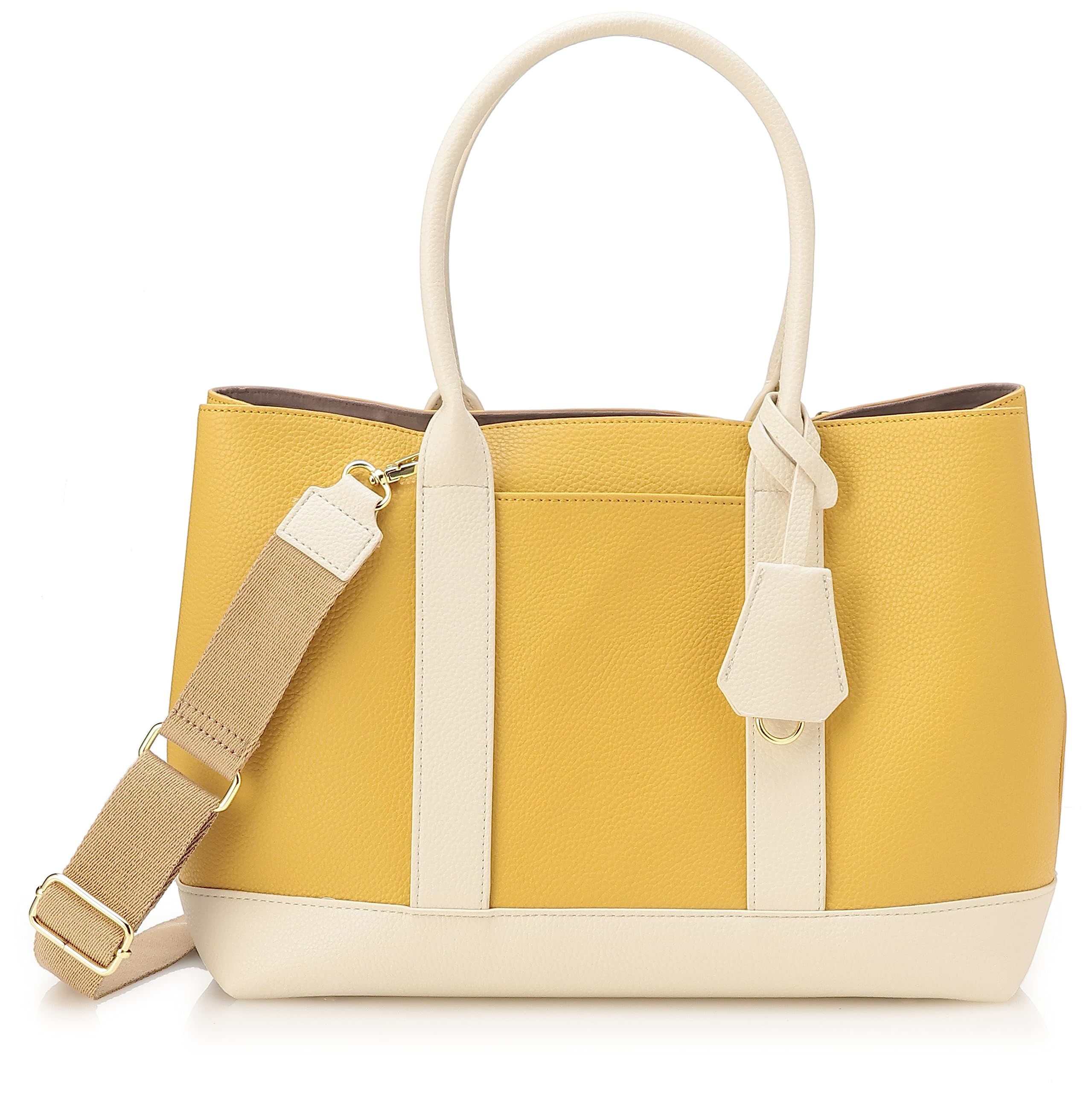 Large synthetic leather tote bag with shoulder strap
Large synthetic leather tote bag with shoulder strap