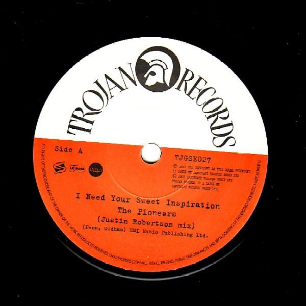7inch Record PIONEERS - I Need Your Sweet Inspiration / Swe TJGSE027 Trojan Records 2007 UK Reggae, Ska & Dub Used
7inch Record PIONEERS - I Need Your Sweet Inspiration / Swe TJGSE027 Trojan Records 2007 UK Reggae, Ska & Dub Used