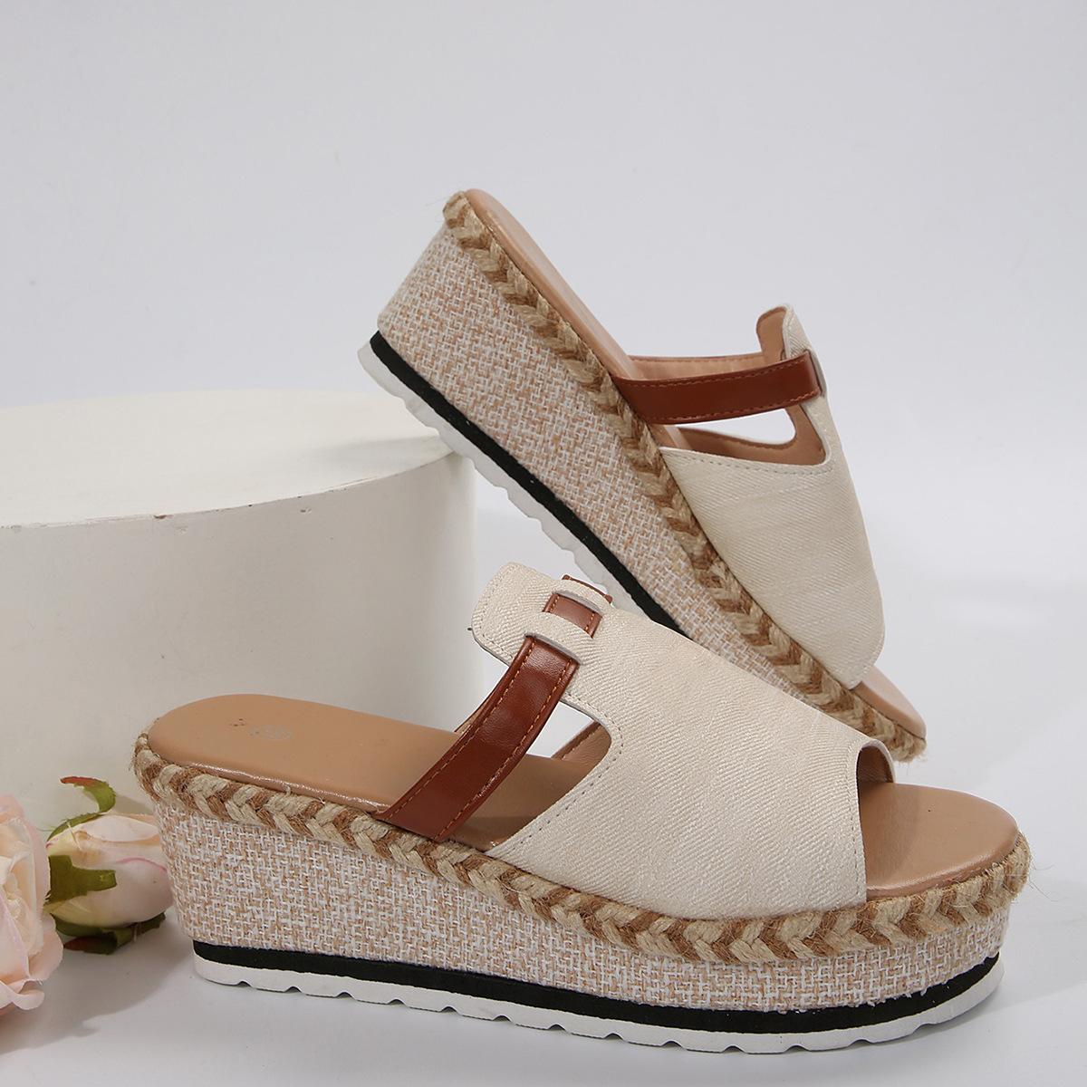 2024 лето новые пеньковые веревочные плетеные тапочки на толстой подошве танкетки женские односложные сандалии женская обувь 43
2024 лето новые пеньковые веревочные плетеные тапочки на толстой подошве танкетки женские односложные сандалии женская обувь 43