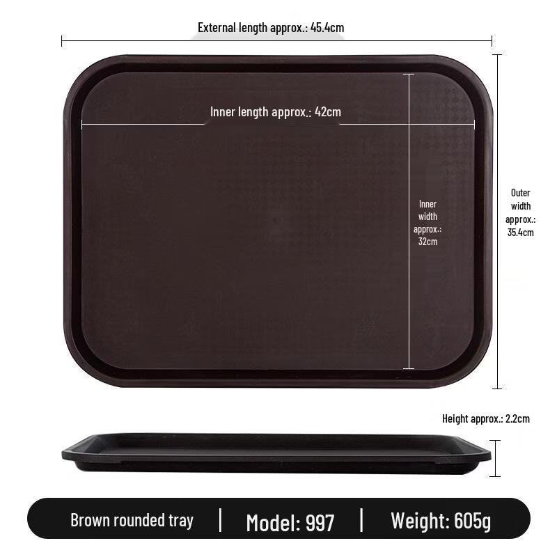 ROYUGO Large Rounded Corner Plastic Serving Tray
ROYUGO Large Rounded Corner Plastic Serving Tray