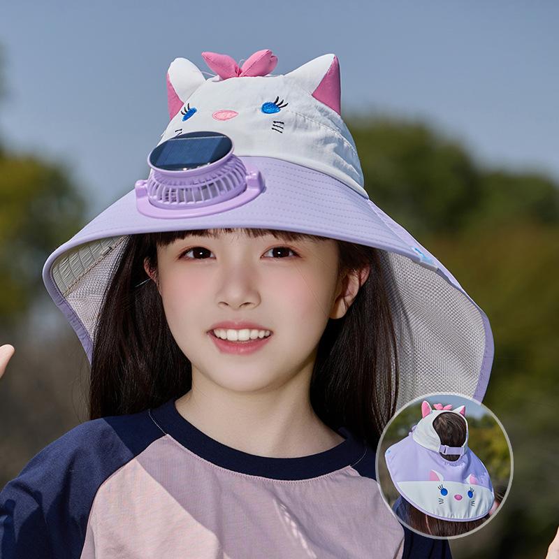 Children s Hat Summer Outdoor Sun Hat Cartoon Cute Solar Fan Hat Big Eaves Shawl Empty Top Sun Protection Hat
Children s Hat Summer Outdoor Sun Hat Cartoon Cute Solar Fan Hat Big Eaves Shawl Empty Top Sun Protection Hat