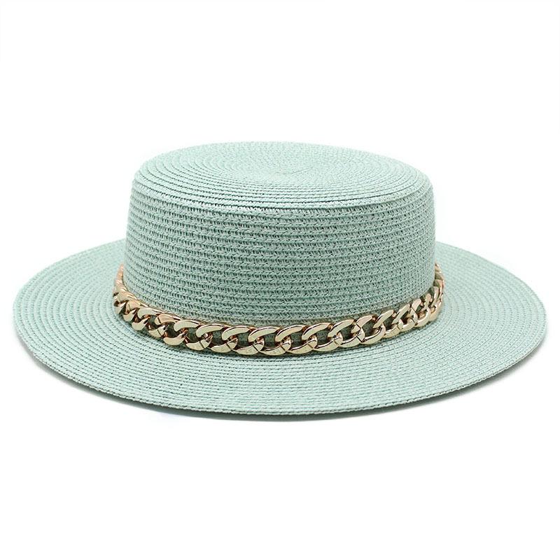 Flat Top Hat Straw Hat Ladies Summer Beach Hat Shade Sun Protection Resort Hat Flat Brim Jazz Hat M(56-58cm) м ята зелений колір
Flat Top Hat Straw Hat Ladies Summer Beach Hat Shade Sun Protection Resort Hat Flat Brim Jazz Hat M(56-58cm) м ята зелений колір