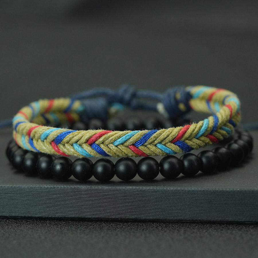 Bohemia 2Pcs Men Bracelet Set Handmade Weaven String Braclet 6 Colors Available Ethnic Wrist Accessories Perfect Gift For Him хаки
Bohemia 2Pcs Men Bracelet Set Handmade Weaven String Braclet 6 Colors Available Ethnic Wrist Accessories Perfect Gift For Him хаки