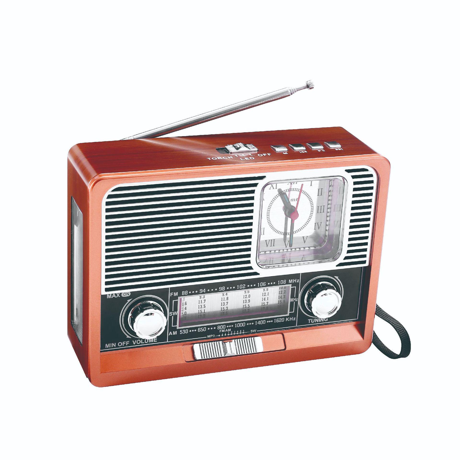 Vintage-Style Multifunction Bluetooth Radio Clock with Flashlight and Speaker
Vintage-Style Multifunction Bluetooth Radio Clock with Flashlight and Speaker