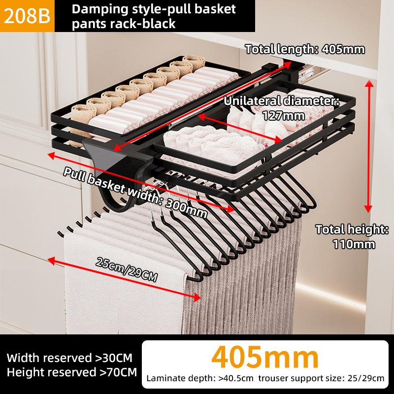 Aluminum Alloy Telescopic Pants Rack Bedroom Push-pull Damping Clothes Hanging Rack Wardrobe Slide Rails Trouser Clothes Shelves
Aluminum Alloy Telescopic Pants Rack Bedroom Push-pull Damping Clothes Hanging Rack Wardrobe Slide Rails Trouser Clothes Shelves