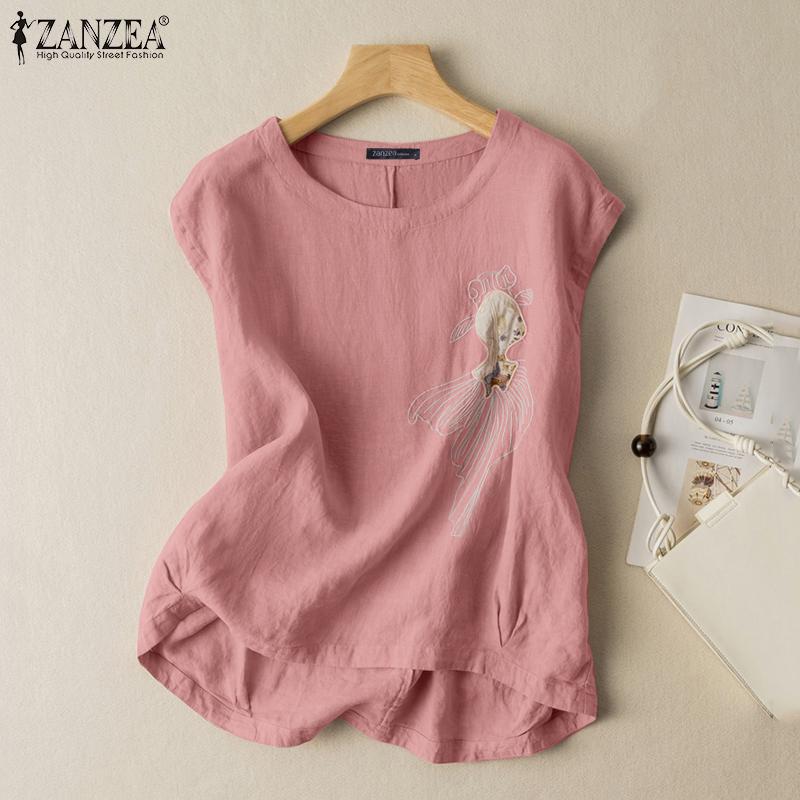 ZANZEA Горячие свободные летние футболки без рукавов
ZANZEA Горячие свободные летние футболки без рукавов
