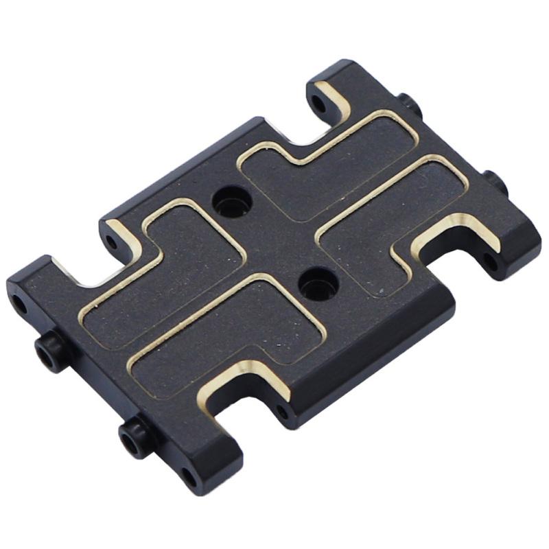 Защитная пластина средней коробки передач, полностью латунная, с черным покрытием, нижняя пластина коробки передач, совместимая с осевым 1/24 Ax24 чёрный