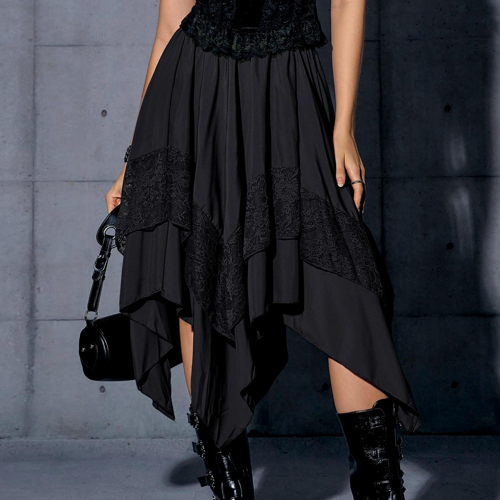 Женская летящая юбка с контрастным кружевом, многослойная асимметричная миди-юбка XL чёрный
Женская летящая юбка с контрастным кружевом, многослойная асимметричная миди-юбка XL чёрный