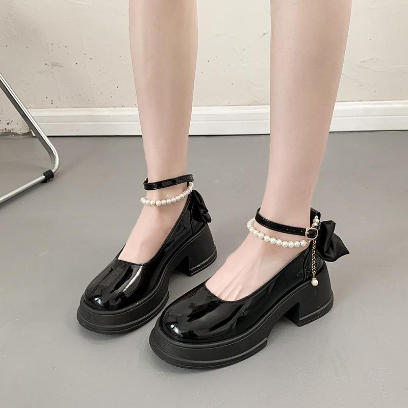 Spring 2024 new medium-heeled women s single shoes thick-soled shallow mouth one-word buckle with small leather shoes fashionable bow women s shoes 40 чорний
Spring 2024 new medium-heeled women s single shoes thick-soled shallow mouth one-word buckle with small leather shoes fashionable bow women s shoes 40 чорний