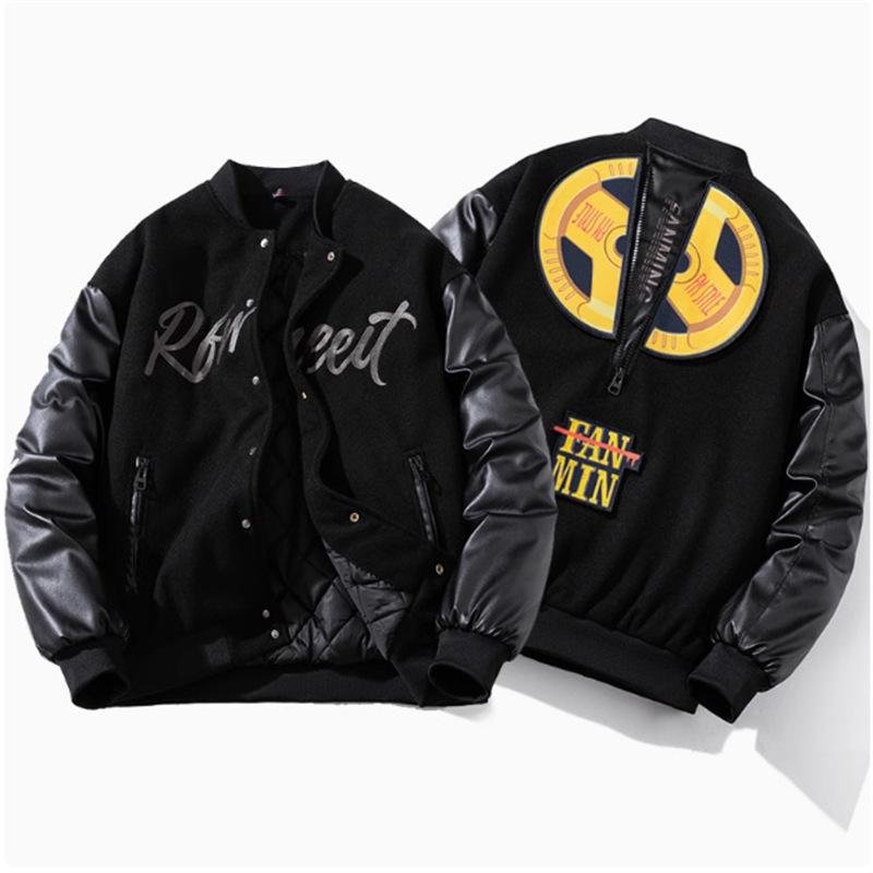 Trendy Unisex Embroidered Patchwork Leather Baseball Jacket - American Streetwear Style, Colorblock Design for Spring and Autumn. XL жёлтый
Trendy Unisex Embroidered Patchwork Leather Baseball Jacket - American Streetwear Style, Colorblock Design for Spring and Autumn. XL жёлтый