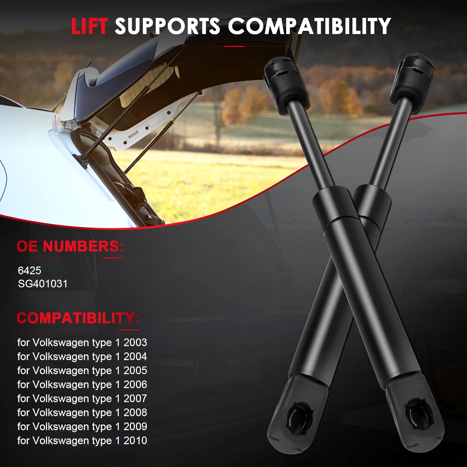 Rear Hatch Lift Supports & Liftgate Struts & Tailgate Shocks & Trunk Gas Springs 6425 SG401031 Compatible with 2003 2004 2005 2006 2007 2008 2009
Rear Hatch Lift Supports & Liftgate Struts & Tailgate Shocks & Trunk Gas Springs 6425 SG401031 Compatible with 2003 2004 2005 2006 2007 2008 2009