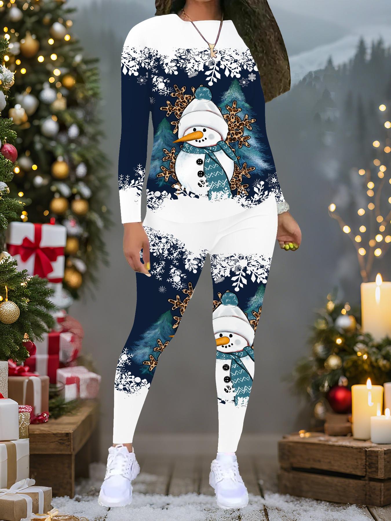 Женский рождественский костюм-двойка с принтом: Топ с длинным рукавом и круглым вырезом и брюки, праздничный лимитированный повседневный костюм для вечеринки в подарок M синий
Женский рождественский костюм-двойка с принтом: Топ с длинным рукавом и круглым вырезом и брюки, праздничный лимитированный повседневный костюм для вечеринки в подарок M синий