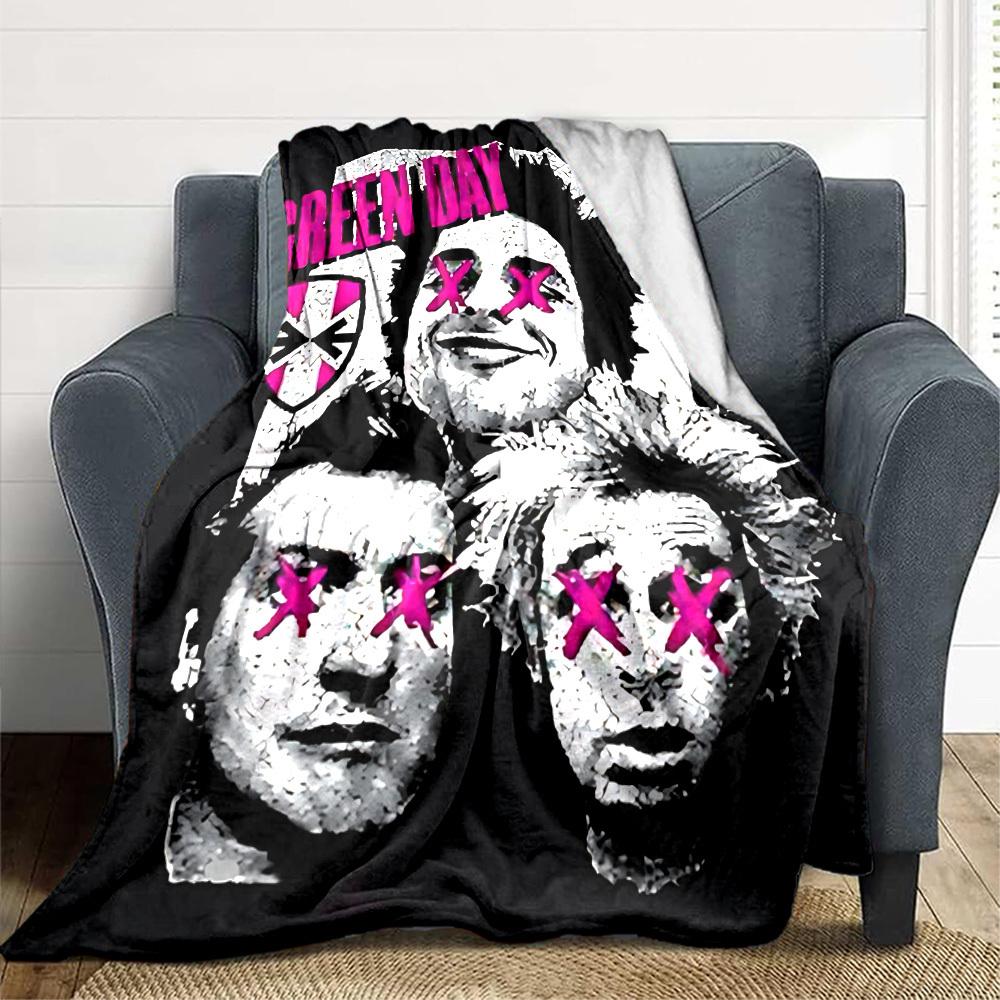 1pc Green Day Band Blanket Lightweight Flannel Blanket Throw Blanket For Sofa, Bed, Travel, Camping, Livingroom, Office, Couch 80x120cm
1pc Green Day Band Blanket Lightweight Flannel Blanket Throw Blanket For Sofa, Bed, Travel, Camping, Livingroom, Office, Couch 80x120cm