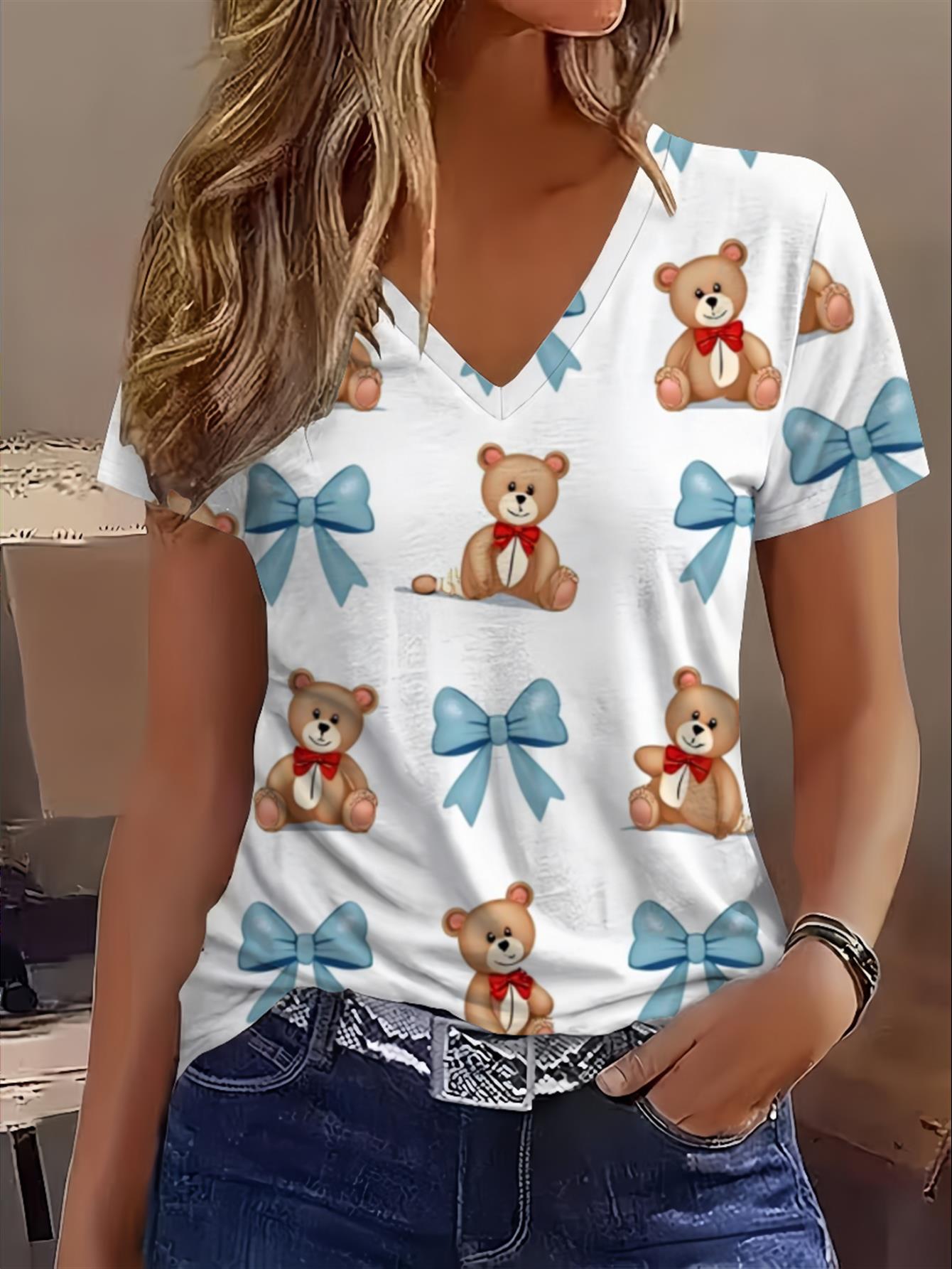 Women s Summer V-Neck Short Sleeve T-Shirt L
Women s Summer V-Neck Short Sleeve T-Shirt L