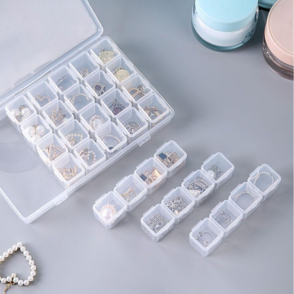 Portable Transparent Jewelry Box Individual Jewelry Storage Container Jewelry Storage Box Necklace 28 frames
Portable Transparent Jewelry Box Individual Jewelry Storage Container Jewelry Storage Box Necklace 28 frames