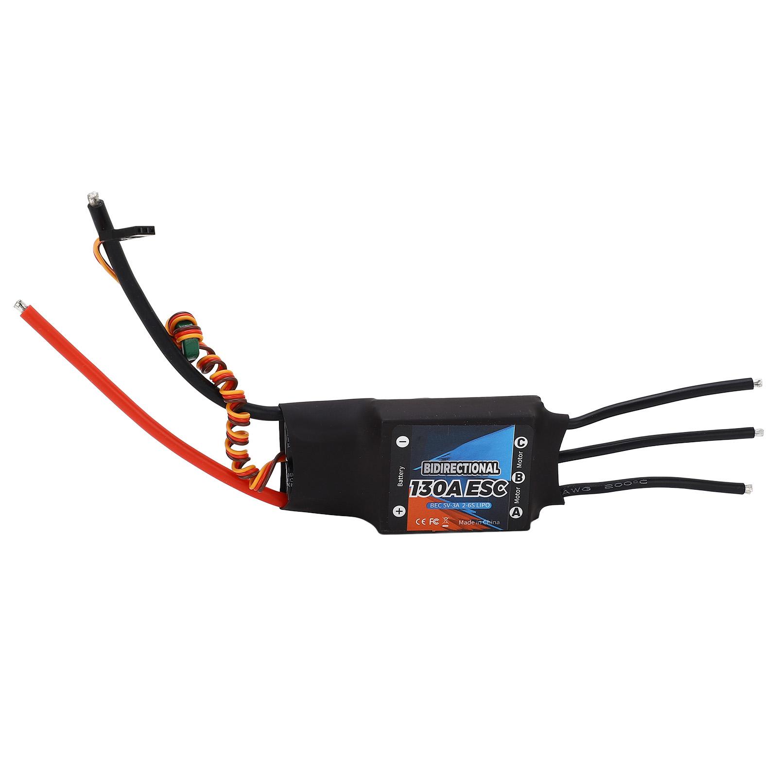 130A Brushless ESC Bidirectional 26S Lipo Brushless Electric Speed Controller for RC Car Boat
130A Brushless ESC Bidirectional 26S Lipo Brushless Electric Speed Controller for RC Car Boat