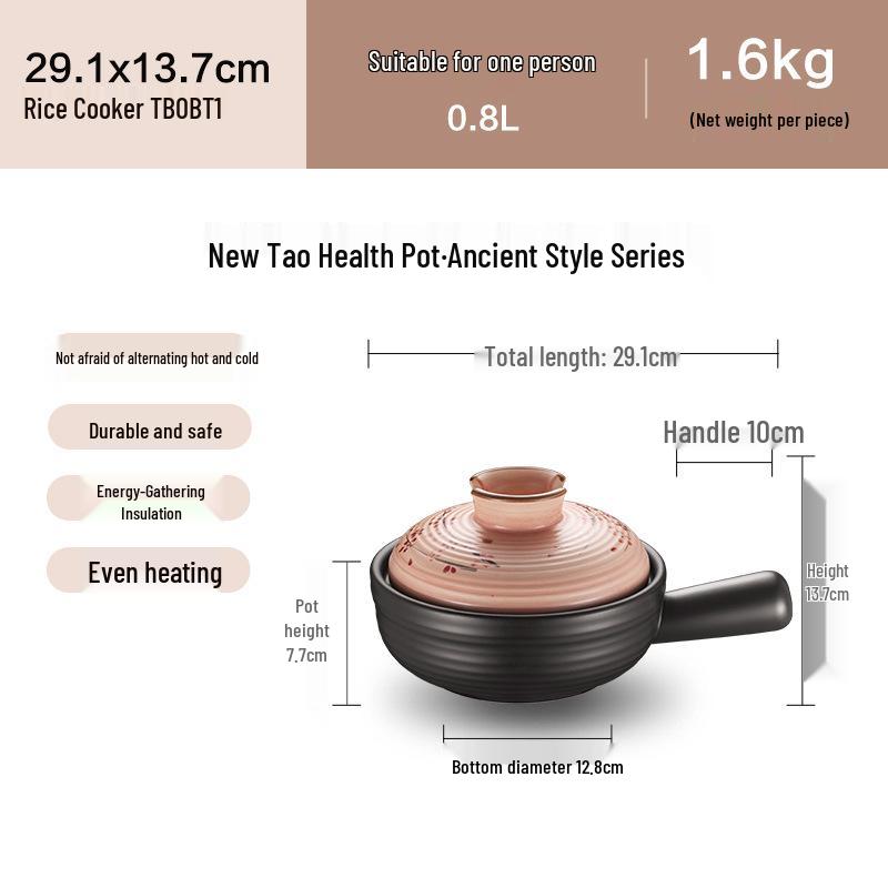 Supor High-Temp Ceramic Stew Pot with Cherry Blossom Lid – Suitable for Gas Stove & Clay Pot Rice. Upgraded Thickened Anti-Crack
Supor High-Temp Ceramic Stew Pot with Cherry Blossom Lid – Suitable for Gas Stove & Clay Pot Rice. Upgraded Thickened Anti-Crack