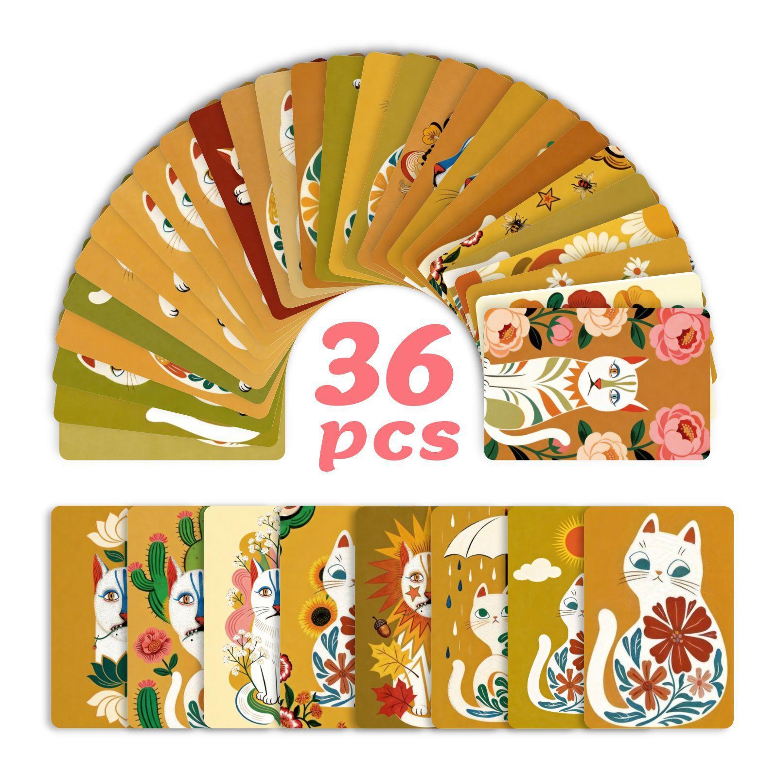 36 Bohemian Card Set Creative Abstract Cat Art Illustration Decorative Cards RXHB0551
36 Bohemian Card Set Creative Abstract Cat Art Illustration Decorative Cards RXHB0551