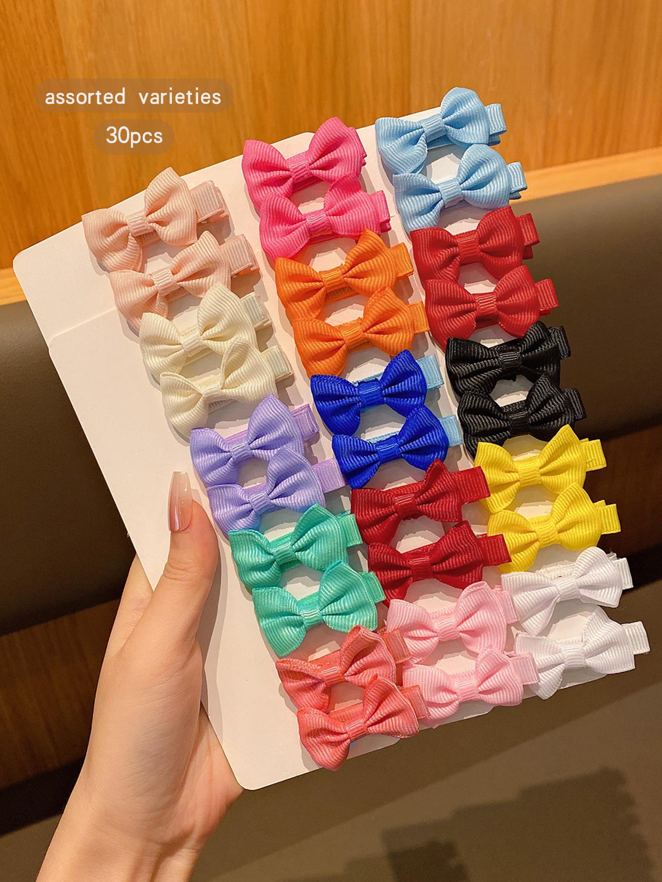 30 colorful random bow hair clips, sweet and stylish hair accessories suitable for daily use
30 colorful random bow hair clips, sweet and stylish hair accessories suitable for daily use