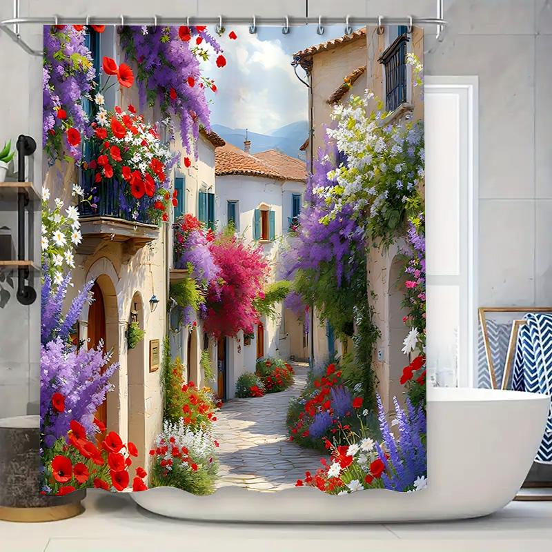Stylish Shower Curtain With Vibrant Bougainvillea Design - Perfect For Your Bathroom Aesthetic Easy To Clean And Maintain W60H190(CM)-1 Pcs
Stylish Shower Curtain With Vibrant Bougainvillea Design - Perfect For Your Bathroom Aesthetic Easy To Clean And Maintain W60H190(CM)-1 Pcs