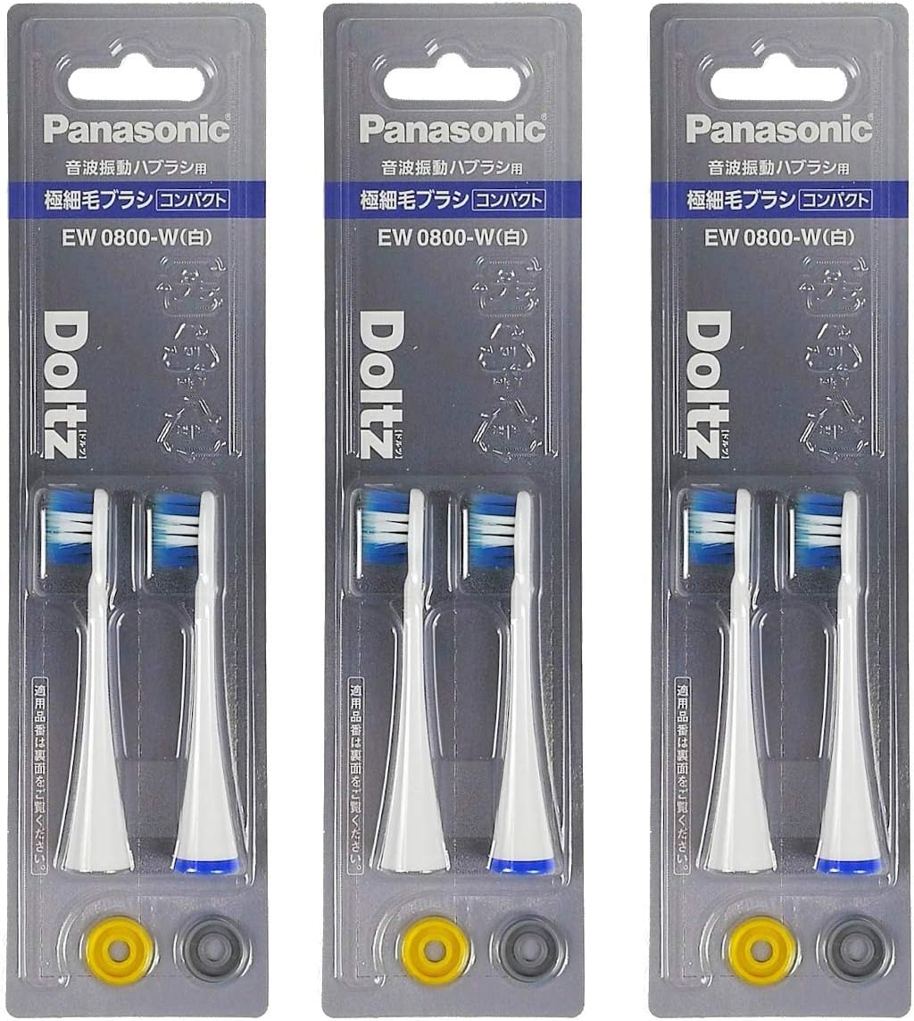 Panasonic Replacement Brush Doltz Ultra Fine Bristle Brush Compact Set x3 Sets Brushes in Includes Original Pocket Tissue 2-Piece (6 Total) EW0800-W
Panasonic Replacement Brush Doltz Ultra Fine Bristle Brush Compact Set x3 Sets Brushes in Includes Original Pocket Tissue 2-Piece (6 Total) EW0800-W
