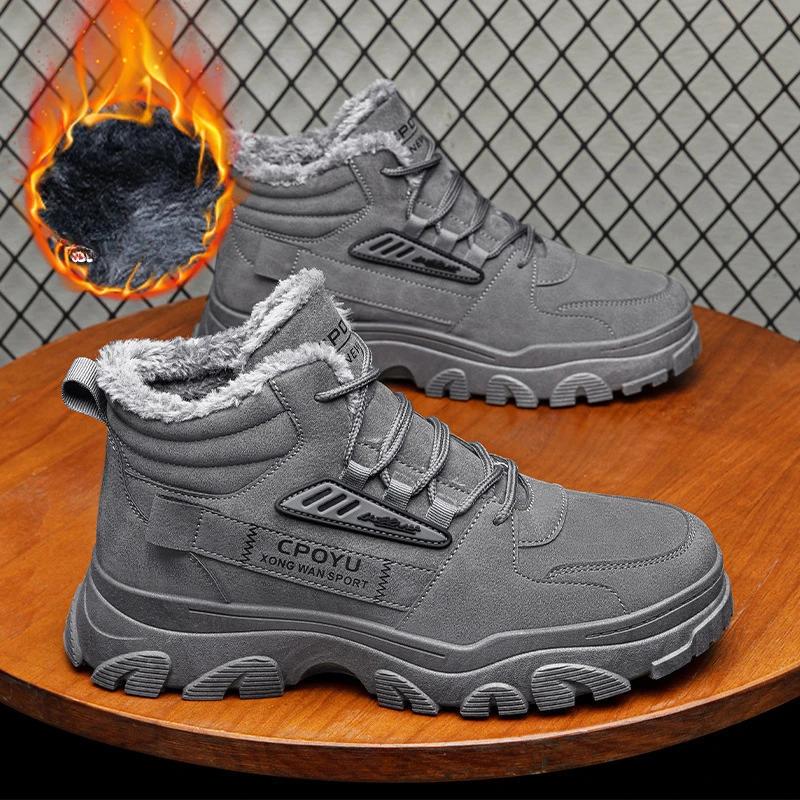 Men s Shoes Winter Snow Boots Fur Plush Warm Cotton Shoe Men Comfortable Anti Slip Outdoor Hiking Cold Proof Lace Up Ankle Boots 39 сірий колір
Men s Shoes Winter Snow Boots Fur Plush Warm Cotton Shoe Men Comfortable Anti Slip Outdoor Hiking Cold Proof Lace Up Ankle Boots 39 сірий колір