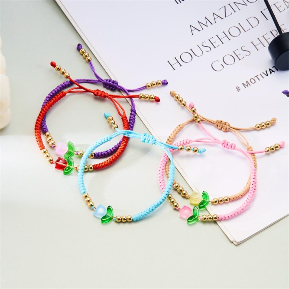 Resin Tulip Bracelet Flower Beaded Women Hand Ring Fashion Design Adjustable Charm Bracelet Gifts жёлтый
Resin Tulip Bracelet Flower Beaded Women Hand Ring Fashion Design Adjustable Charm Bracelet Gifts жёлтый