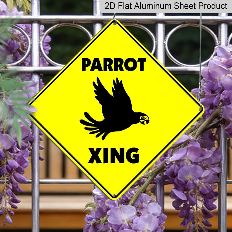 2D Flat 1pc, Parrot Crossing Sign Zone Xing Metal Sign Novelty Road Sign Tropical Bird Macaw Parakeet Lover Birder Owner Metal Plaque, for Outdoor 20*20cm
2D Flat 1pc, Parrot Crossing Sign Zone Xing Metal Sign Novelty Road Sign Tropical Bird Macaw Parakeet Lover Birder Owner Metal Plaque, for Outdoor 20*20cm