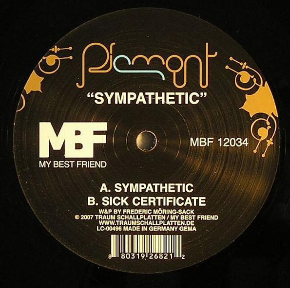 12inch Record PIEMONT - Sympathetic MBF12034 My Best Friend 2007 Germany Dance & Electronica Used
12inch Record PIEMONT - Sympathetic MBF12034 My Best Friend 2007 Germany Dance & Electronica Used