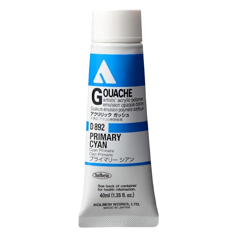 holbein acrylic gouache D892 40ml primary Cyan 07892
holbein acrylic gouache D892 40ml primary Cyan 07892