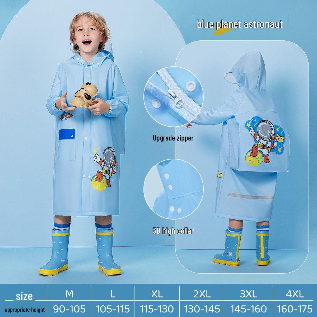 Back-to-School One-Piece EVA Kids Raincoat with Backpack Slot: Boys, Girls, Babies, Kindergarten, Primary Students
Back-to-School One-Piece EVA Kids Raincoat with Backpack Slot: Boys, Girls, Babies, Kindergarten, Primary Students