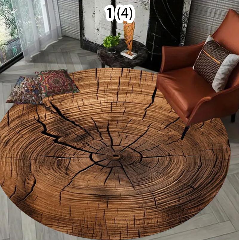 Vintage Wood Slice Round Rug Realistic Tree Ring Design Home Decor Circular Carpet Soft Non-Slip Floor Mat for Living Room 100cm
Vintage Wood Slice Round Rug Realistic Tree Ring Design Home Decor Circular Carpet Soft Non-Slip Floor Mat for Living Room 100cm
