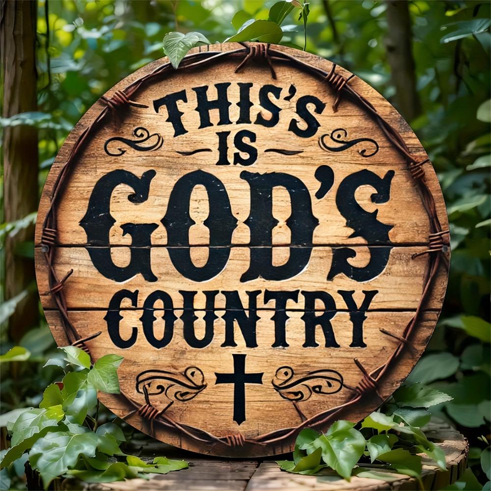God s Own Country Round Metal Wreath Sign 8x8 Inch Rust-Resistant and Water-Resistant Perfect for Home Office or Coffee Shop чёрный
God s Own Country Round Metal Wreath Sign 8x8 Inch Rust-Resistant and Water-Resistant Perfect for Home Office or Coffee Shop чёрный