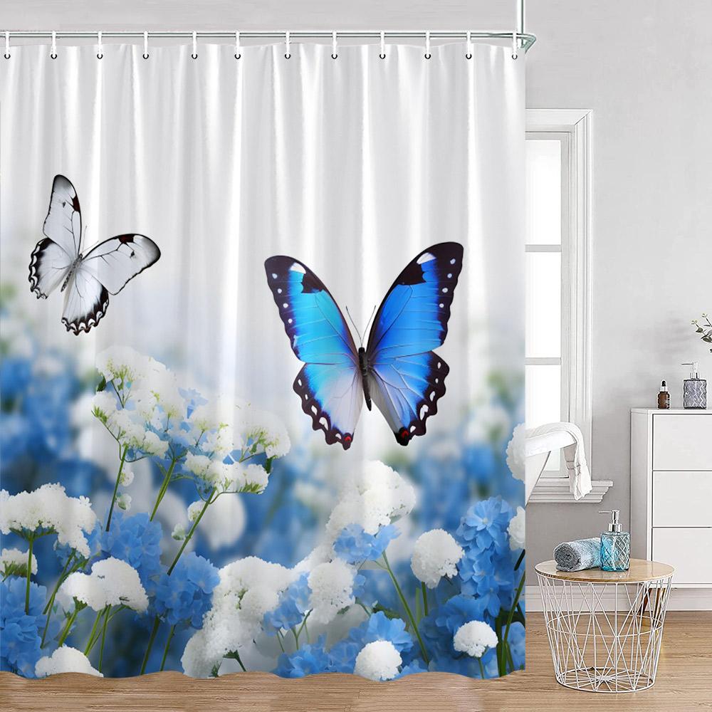 Colorful Butterfly Shower Curtains Flowers Blossom Floral Bathroom Curtain Polyester Fabric Bathtub Decor With Hooks For Home W60H190(CM)-1 Pcs
Colorful Butterfly Shower Curtains Flowers Blossom Floral Bathroom Curtain Polyester Fabric Bathtub Decor With Hooks For Home W60H190(CM)-1 Pcs